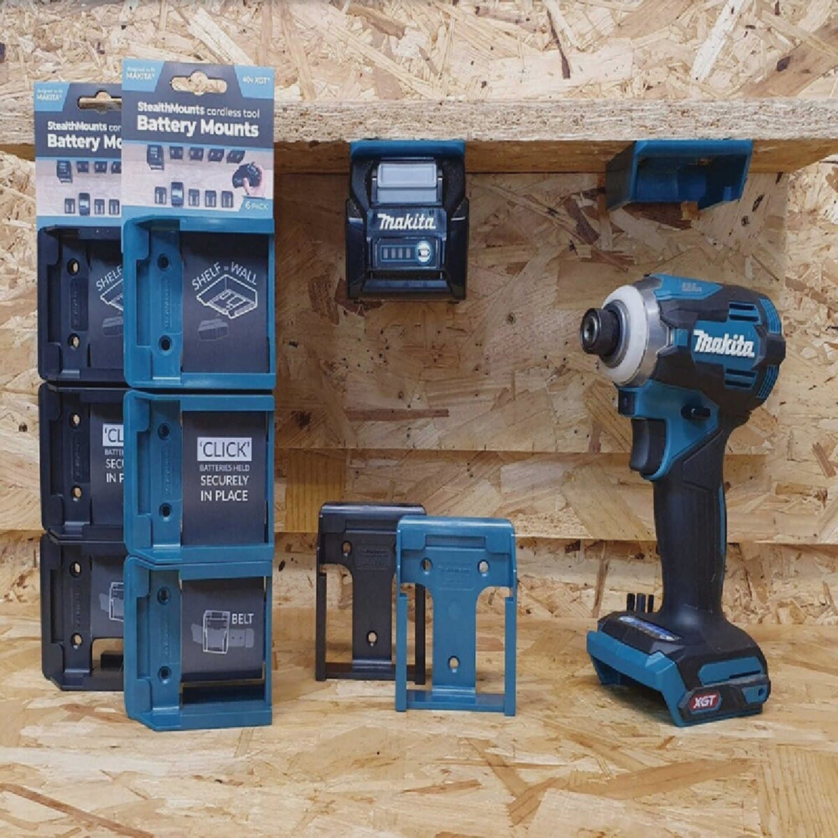 StealthMounts Battery Mounts for Makita 40V XGT (6-Pack) Image 2