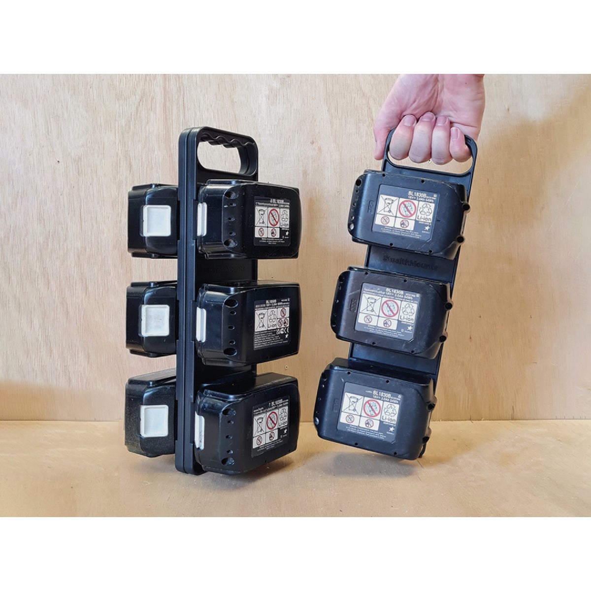 StealthMounts Battery Board with Handle for Makita 18V LXT Batteries Image 2