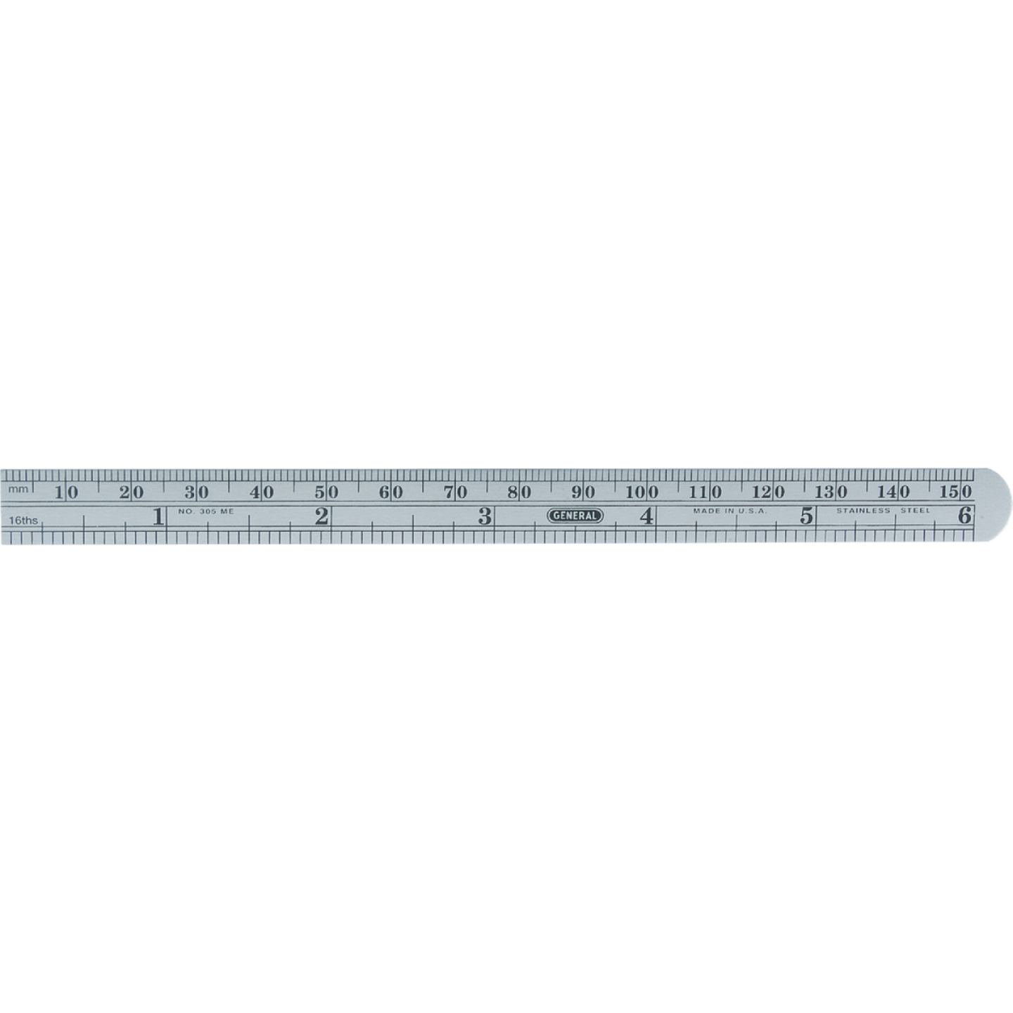 General Tools 6 In. Flexible Steel Economy Precision Straight Edge Ruler Image 1