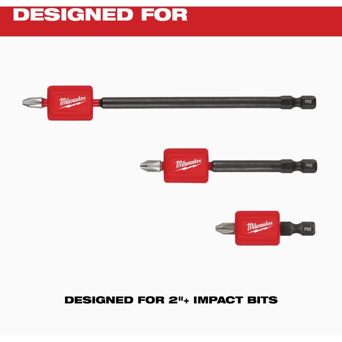 Milwaukee SHOCKWAVE Impact Duty Magnetizer Attachment with (2) PH2 Bits Image 3