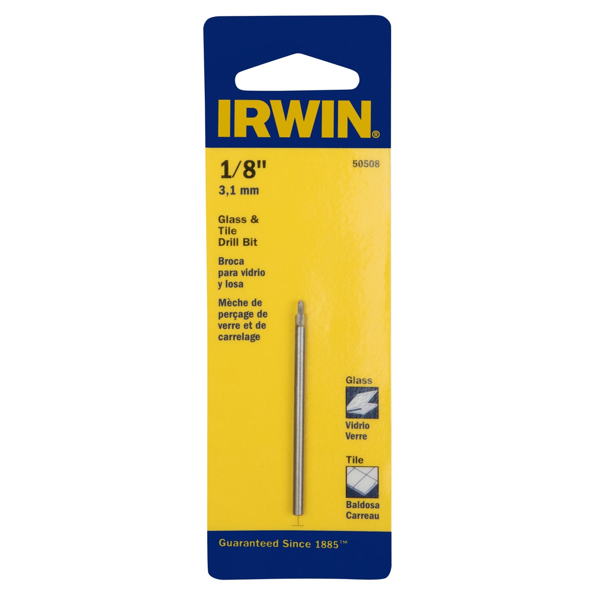 Irwin 1/8 In. x 6-1/4 In. Carbide Glass & Tile Drill Bit Image 5