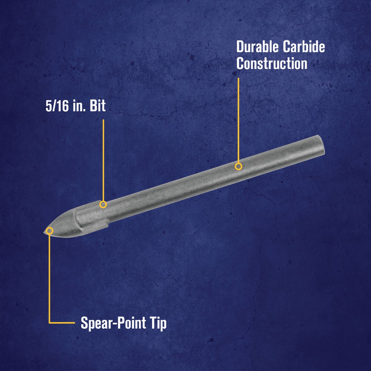 Irwin 5/16 In. x 6 In. Carbide Glass & Tile Drill Bit Image 2