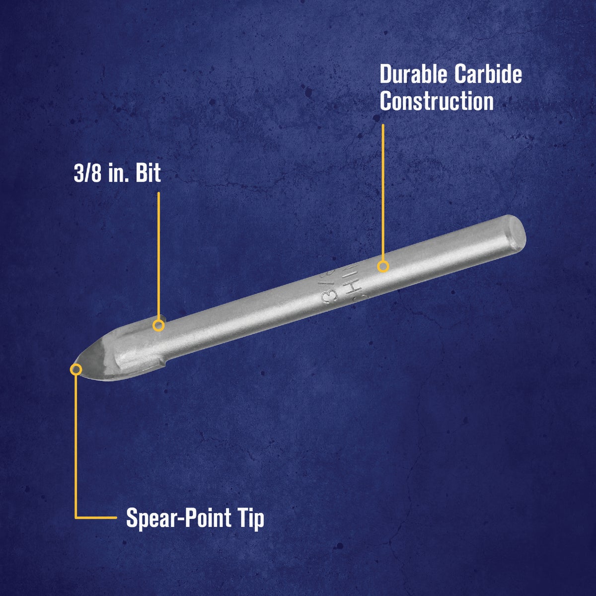Irwin 3/8 In. x 6-1/4 In. Carbide Glass & Tile Drill Bit Image 2