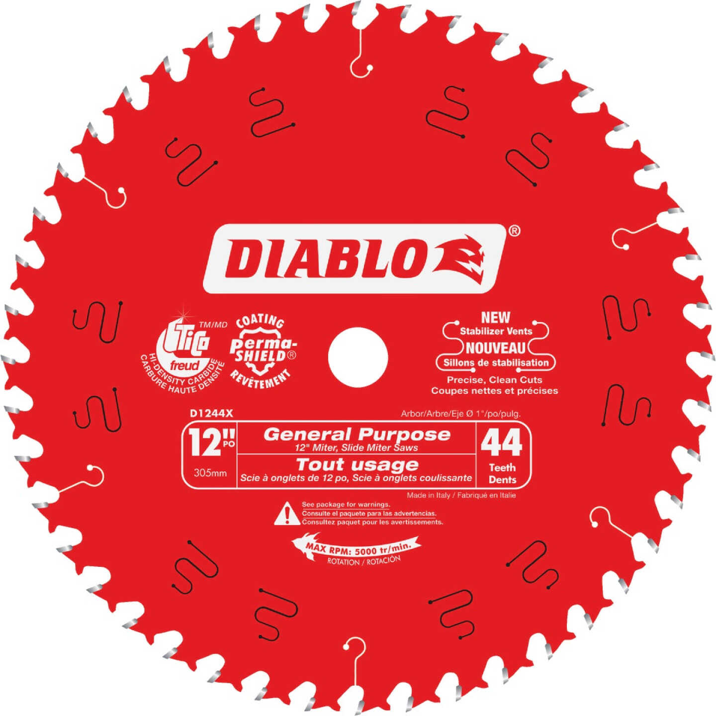 Diablo 12 In. 44-Tooth General Purpose Circular Saw Blade Image 1