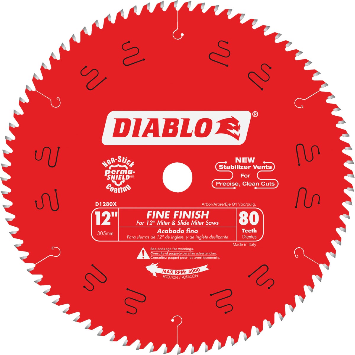 Diablo 12 In. 80-Tooth Fine Finish Circular Saw Blade