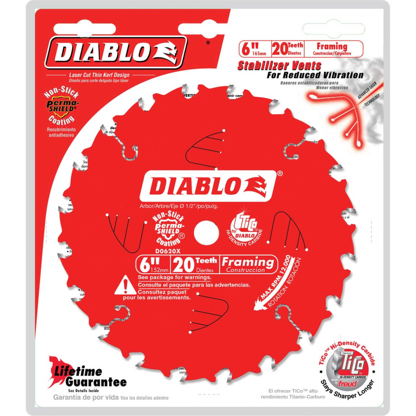 Diablo 6 In. 20-Tooth Framing Circular Saw Blade Image 2