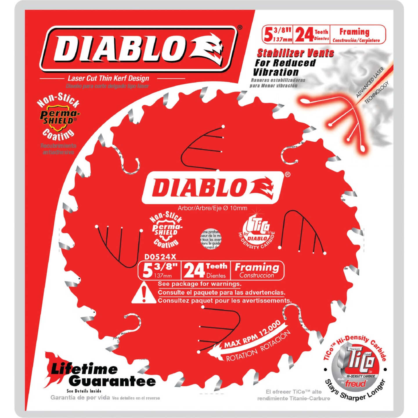 Diablo 5-3/8 In. 24-Tooth Framing Circular Saw Blade Image 2