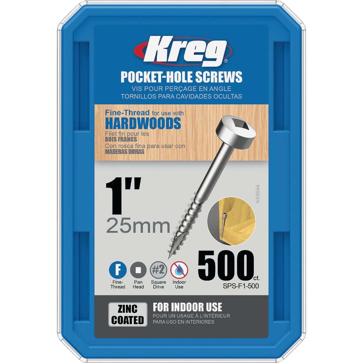 Kreg #6 x 1 In. Square Fine Thread Pan Head Zinc Pocket-Hole Screw (100 Ct.) Image 5