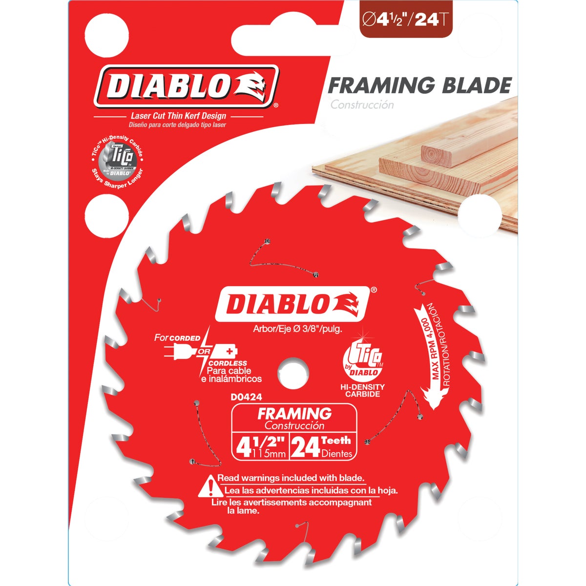 Diablo 4-1/2 In. 24-Tooth Framing Circular Saw Blade Image 2