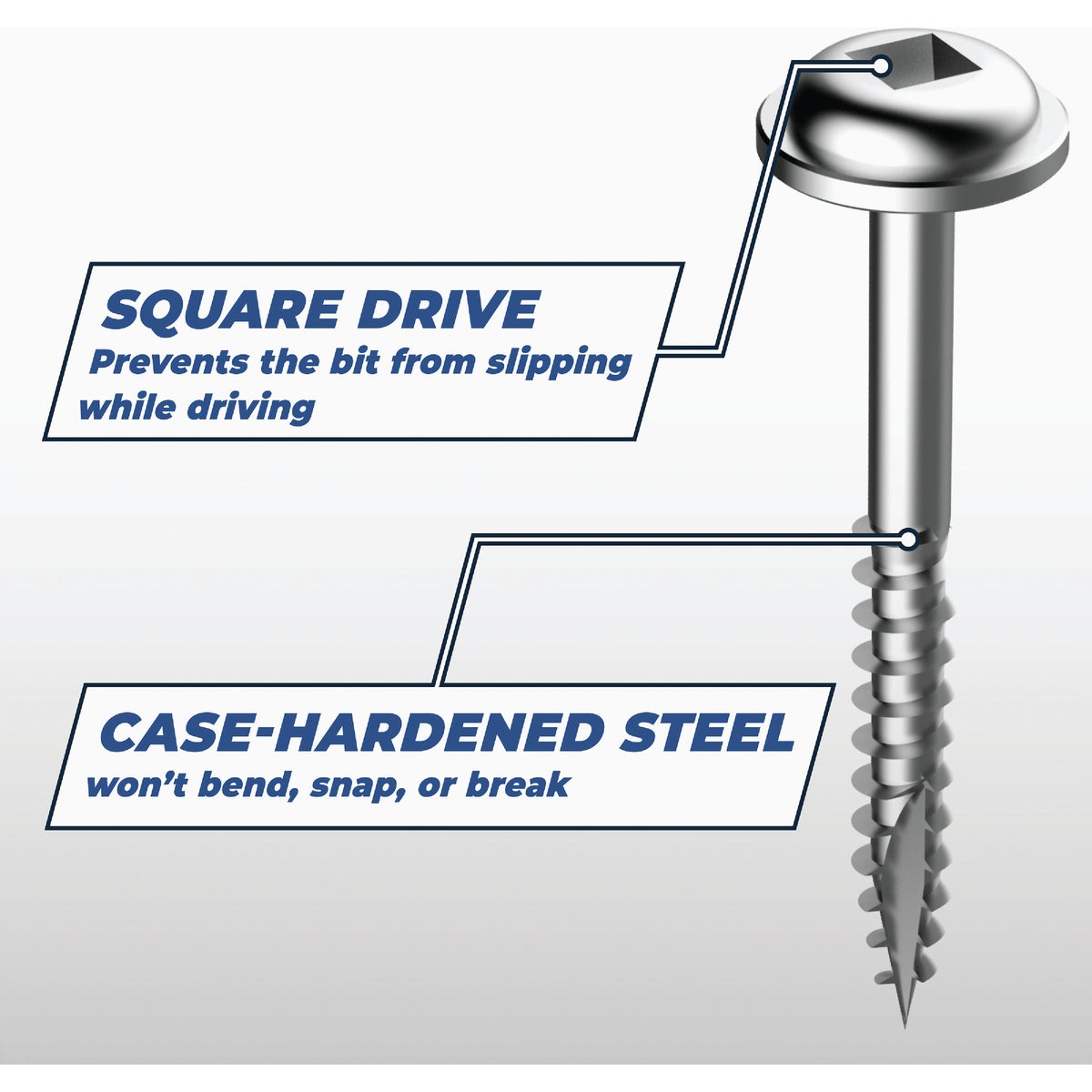 Kreg #7 x 1-1/4 In. Square Fine Thread Maxi-Loc Head Zinc Pocket-Hole Screw (1200 Ct.) Image 3