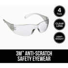 3M Clear Frame Safety Glasses with Anti-Scratch Clear Lenses Image 6