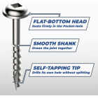 Kreg #8 x 2 In. Square Coarse Thread Maxi-Loc Head Zinc Pocket-Hole Screw (50 Ct.) Image 3