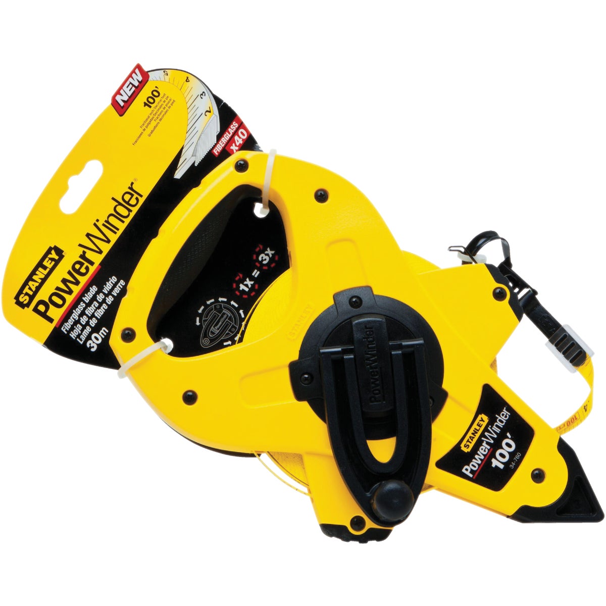 Stanley PowerWinder 100 Ft. Fiberglass Open Reel Tape Image 2