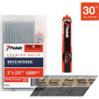 Paslode 3 In. x 0.131 In. 30 Degree Paper Tape Brite Smooth Shank RounDrive Framing Nails with (1) Framing Fuel Cell (1000 Ct.) Image 1