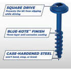 Kreg Blue-Kote #8 x 2-1/2 In. Square Coarse Thread Maxi-Loc Head Pocket-Hole Screw (250 Ct.) Image 3
