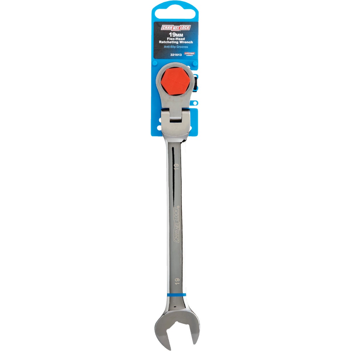 Channellock Metric 19 mm 12-Point Ratcheting Flex-Head Wrench Image 2