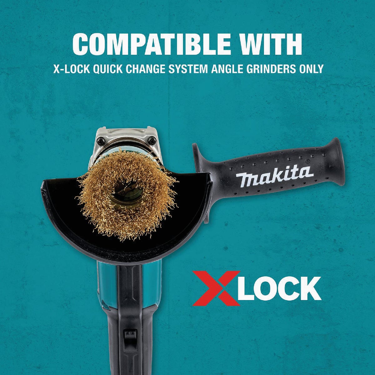 Makita X-LOCK 3 In. Crimped 0.012 In. Stainless Steel Cup Angle Grinder Wire Brush Image 7