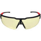 Milwaukee Red & Black Frame Safety Glasses with Yellow Anti-Scratch Lenses Image 3