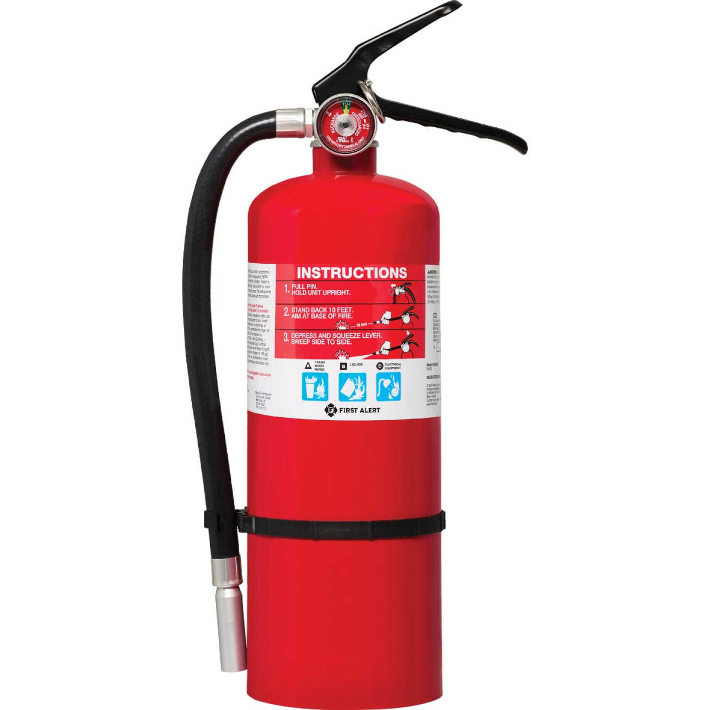 First Alert 3-A:40-B:C Rechargeable Heavy-Duty Commercial/Residential Fire Extinguisher Image 5