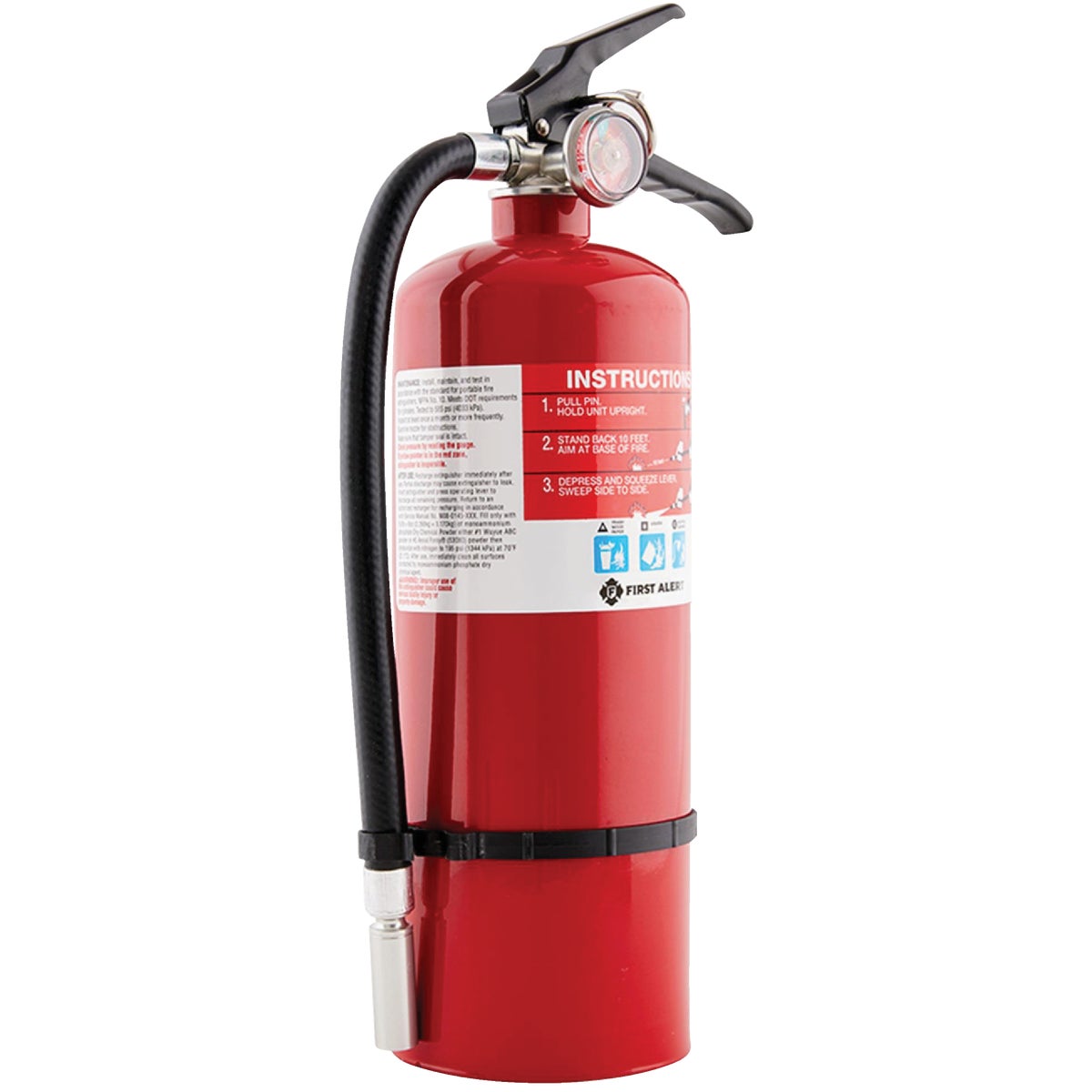 First Alert 3-A:40-B:C Rechargeable Heavy-Duty Commercial/Residential Fire Extinguisher Image 4