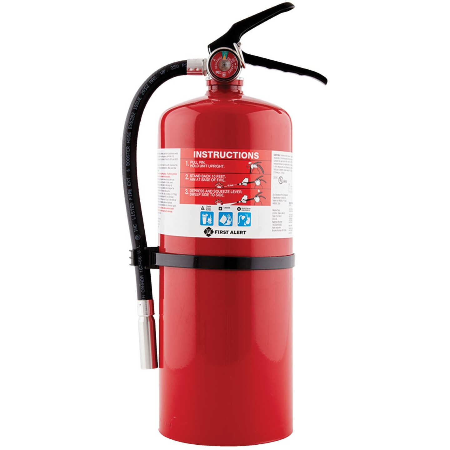First Alert 4-A:60-B:C Rechargeable Commercial Fire Extinguisher Image 3