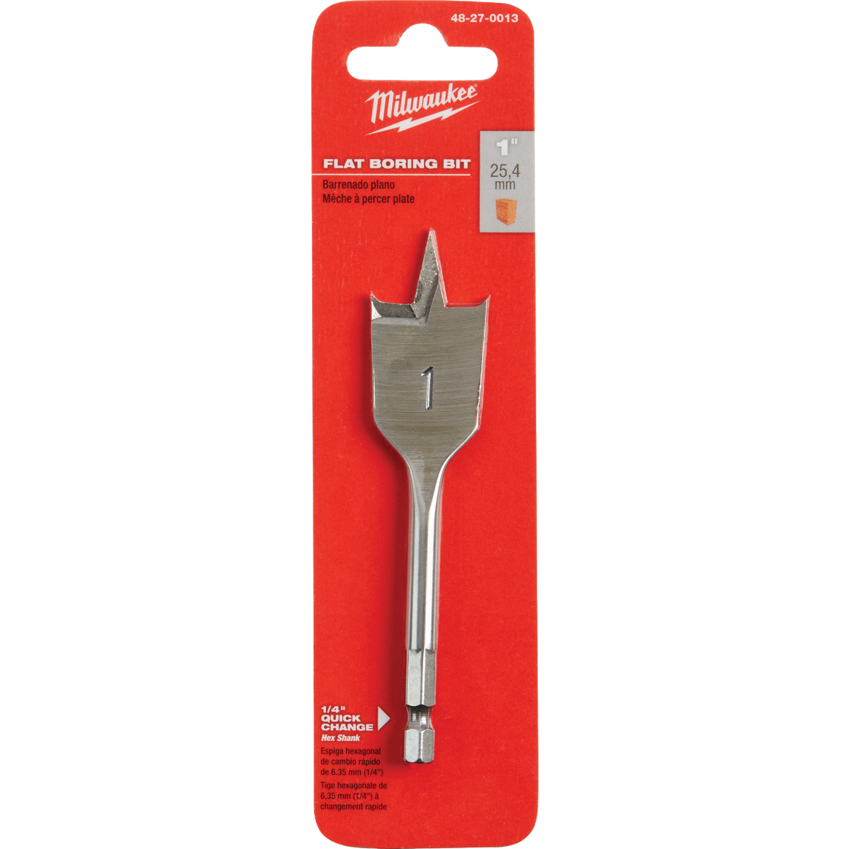 Milwaukee 1 In. x 4-1/2 In. Spade Bit Image 1