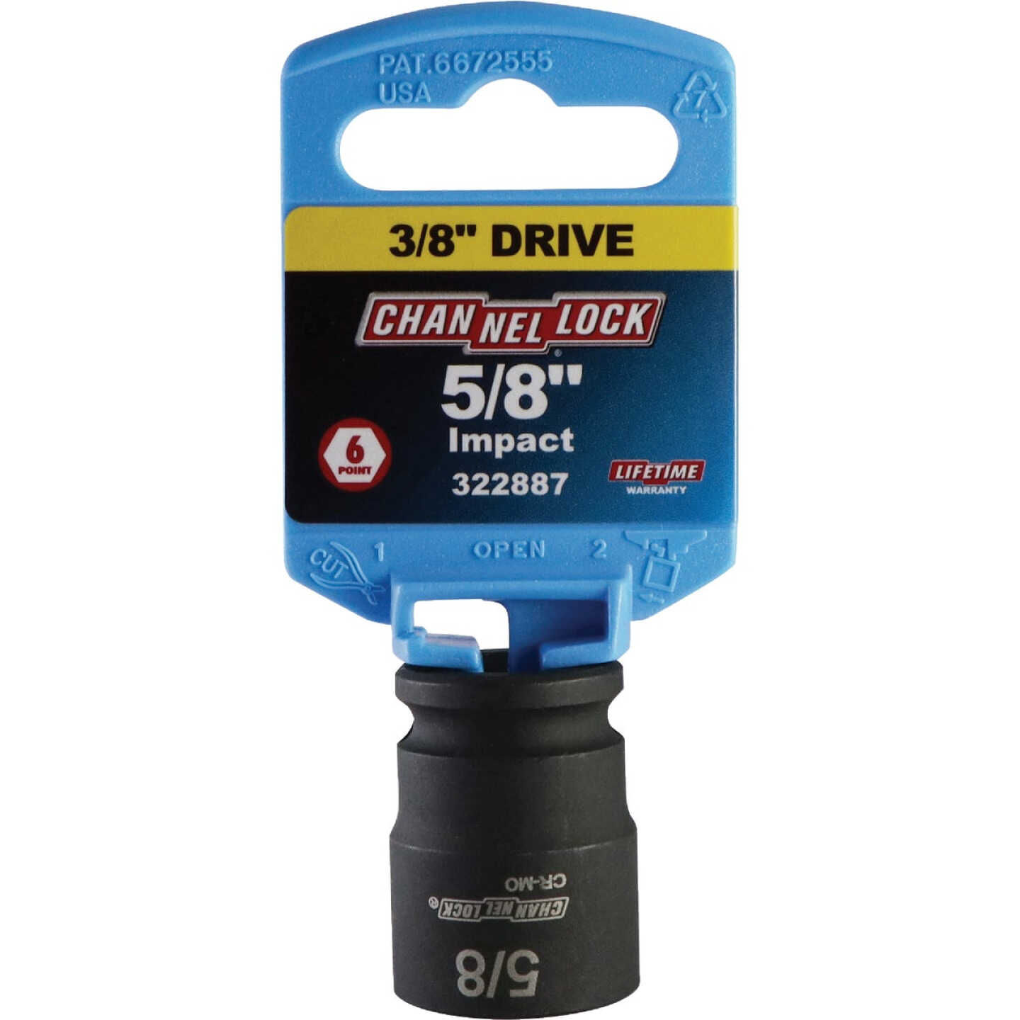 Channellock 3/8 In. Drive 5/8 In. 6-Point Shallow Standard Impact Socket Image 2