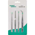 Smart Savers Assorted Style Tweezer Set (4-Piece) Image 1