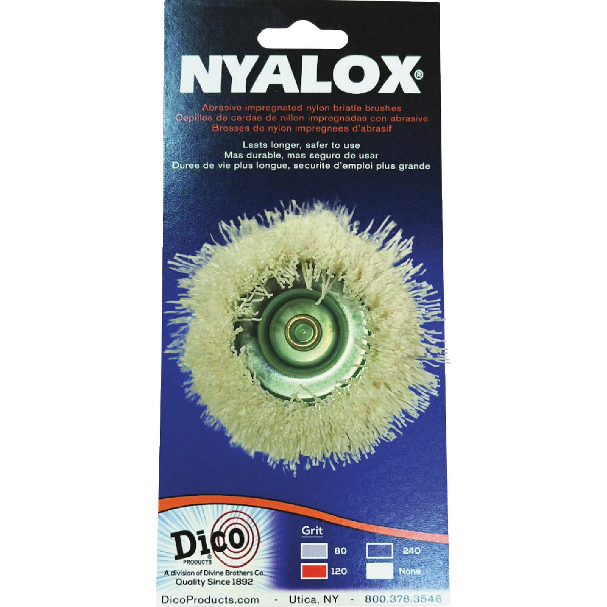 Dico Nyalox 2-1/2 In. White Nylon Non-Abrasive Drill-Mounted Brush Image 2