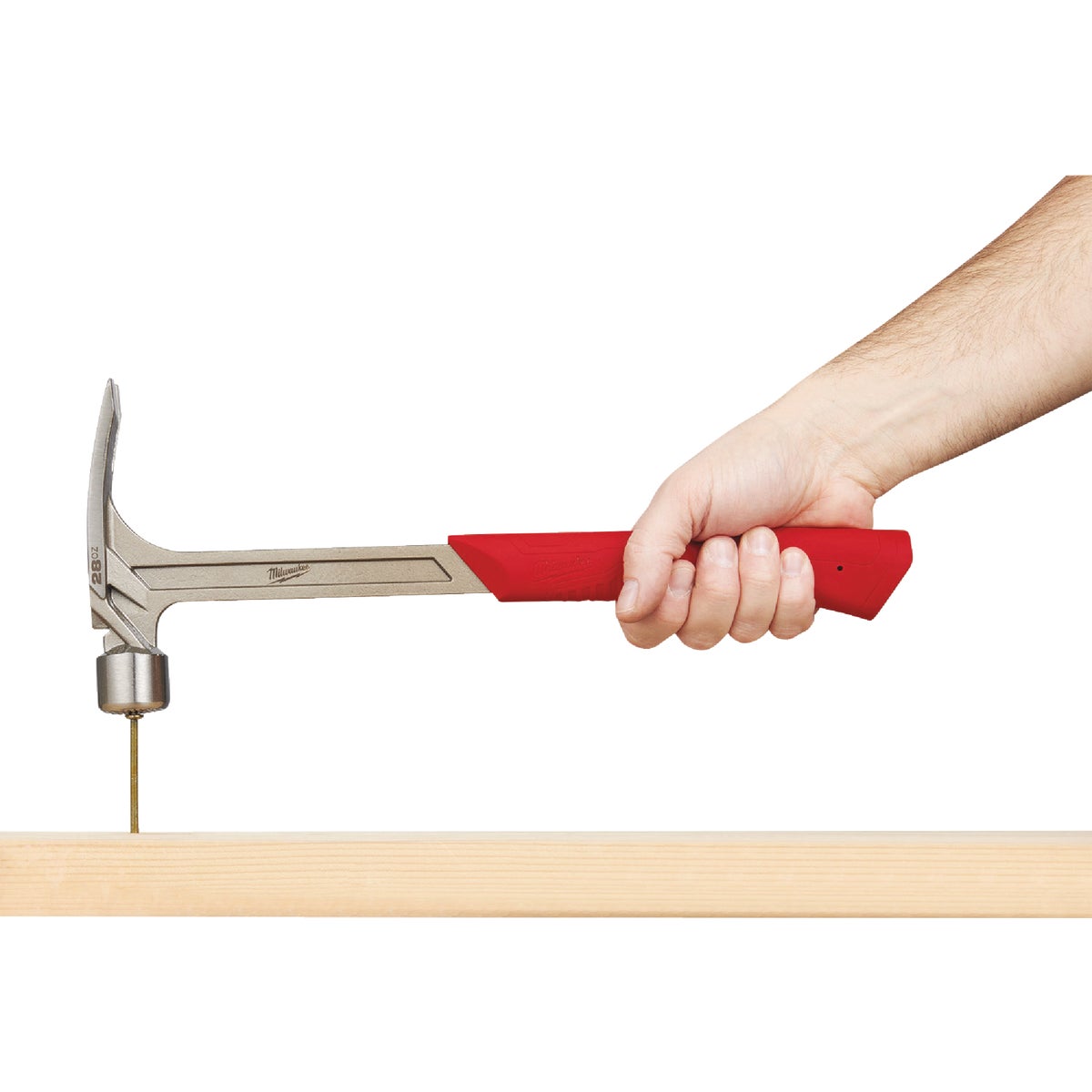 Milwaukee 28 Oz. Milled-Face Framing Hammer with Steel I-Beam Handle Image 2