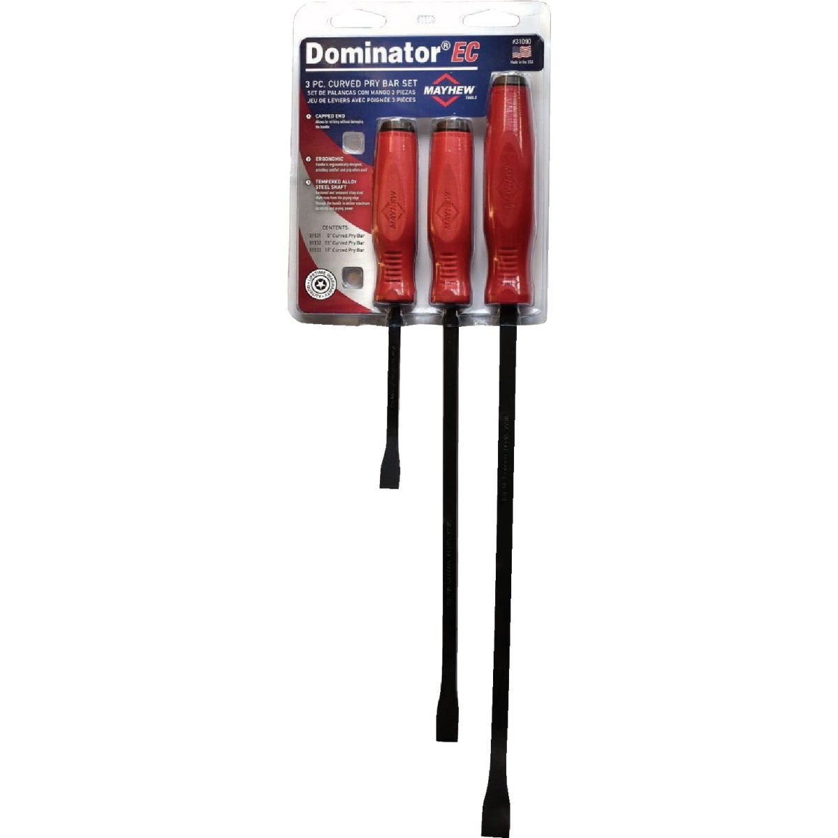 Dominator Economy Curved 3-Piece Pry Bar Kit (8C, 13C, 17C) Image 2