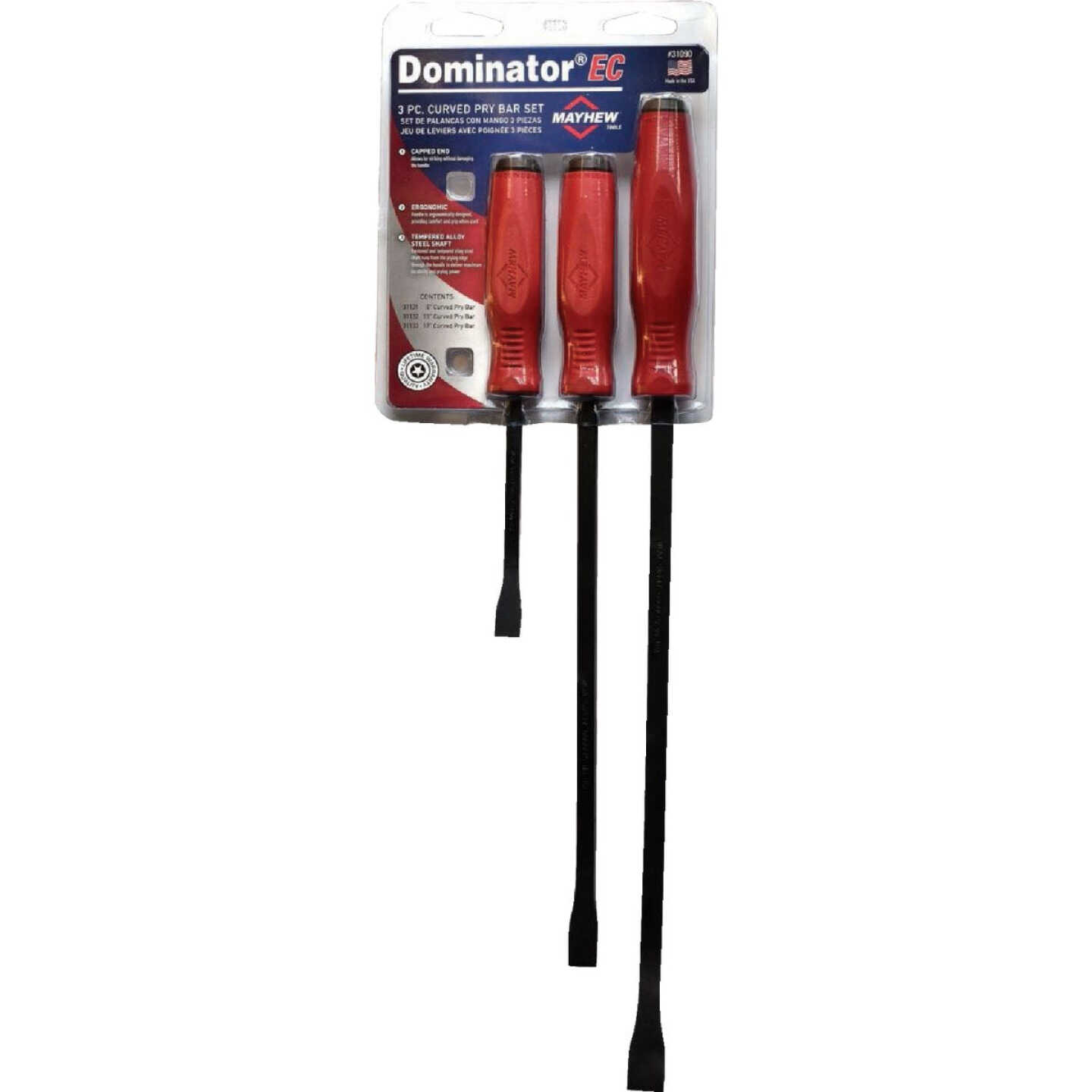 Dominator Economy Curved 3-Piece Pry Bar Kit (8C, 13C, 17C) Image 2
