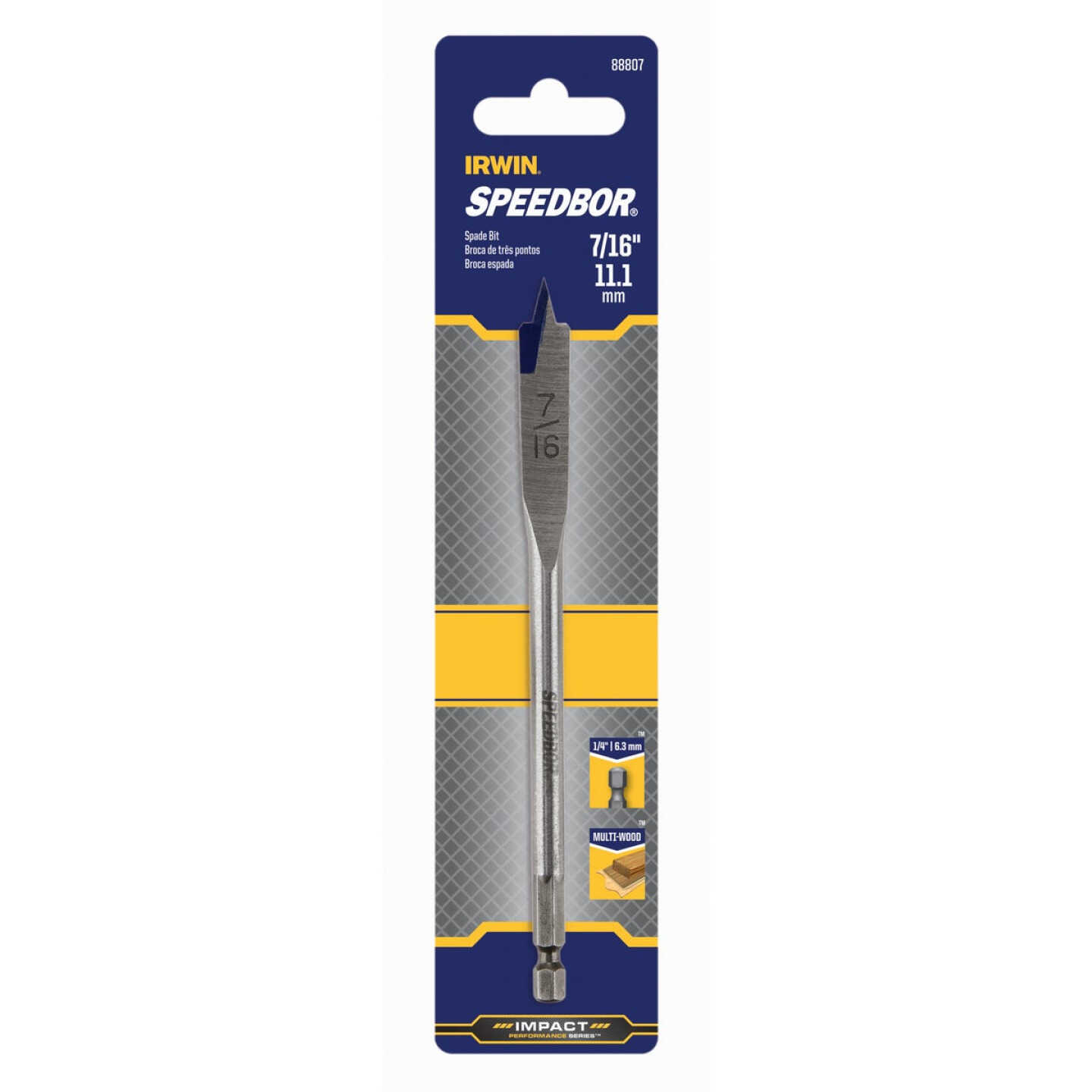 Irwin Speedbor 7/16 In. x 6 In. Spade Bit Image 2