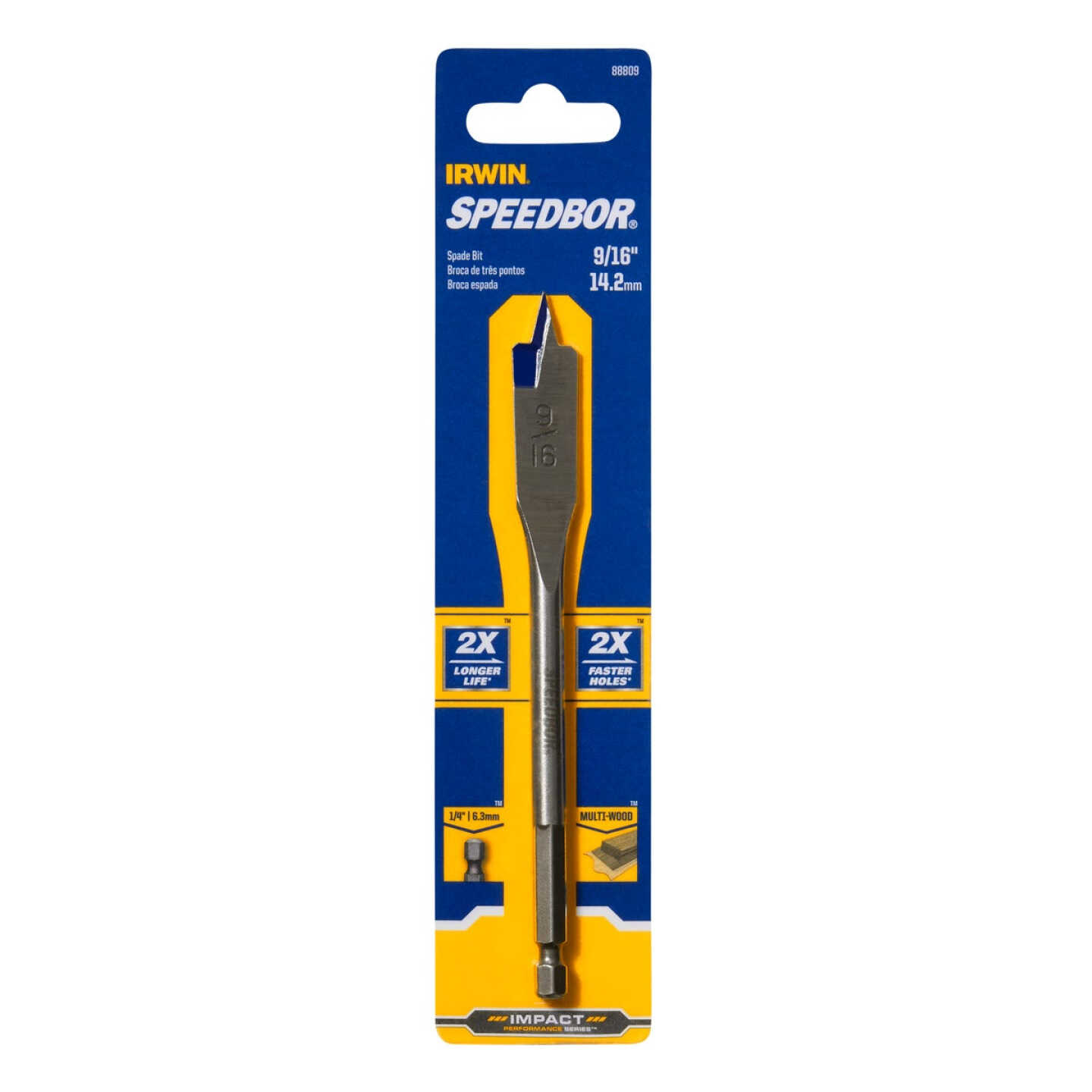 Irwin Speedbor 9/16 In. x 6 In. Spade Bit Image 2