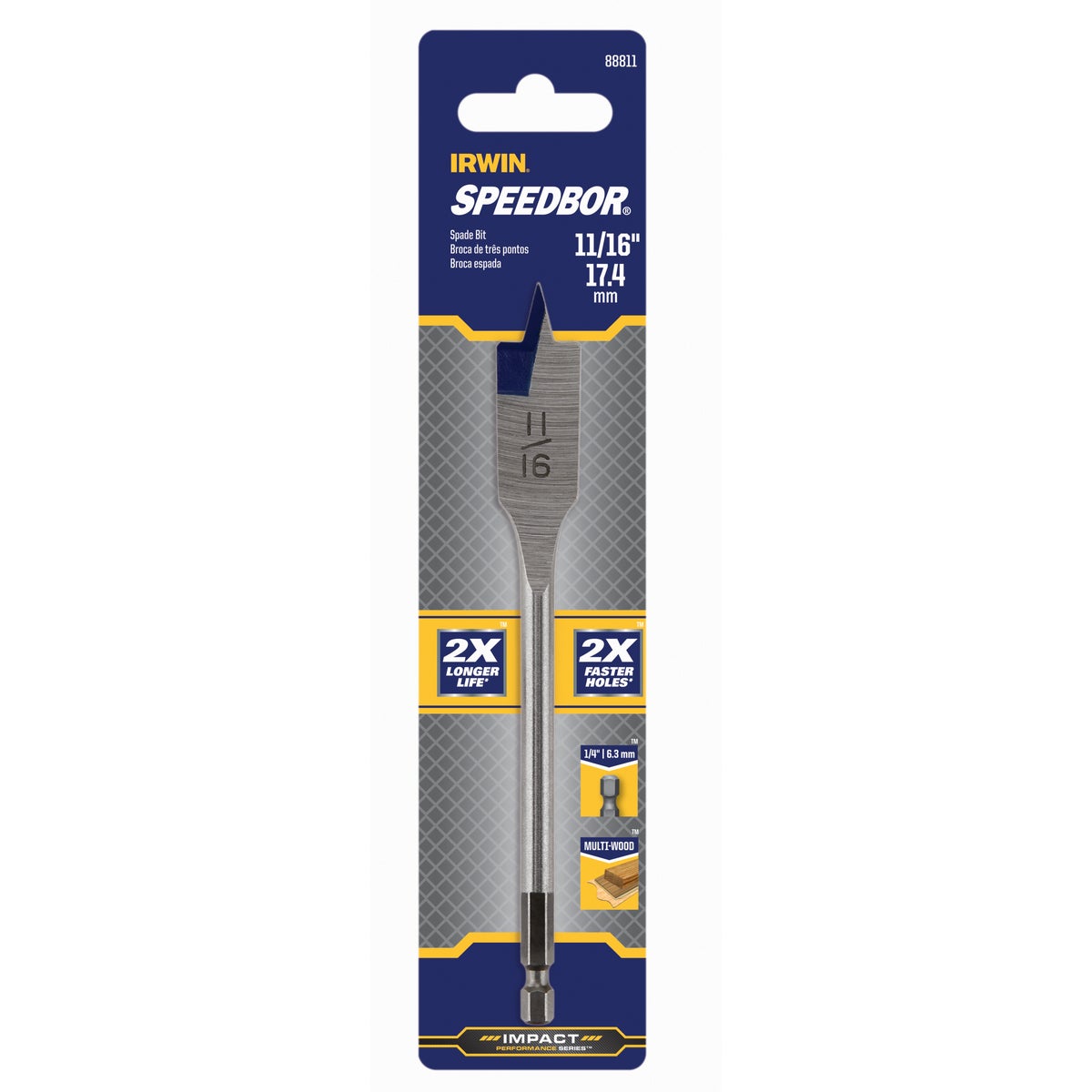 Irwin Speedbor 11/16 In. x 6 In. Spade Bit Image 5