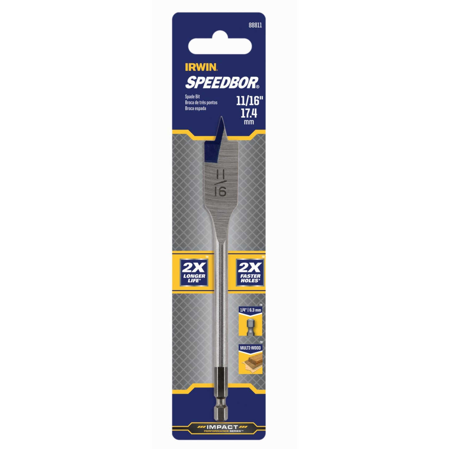 Irwin Speedbor 11/16 In. x 6 In. Spade Bit Image 5