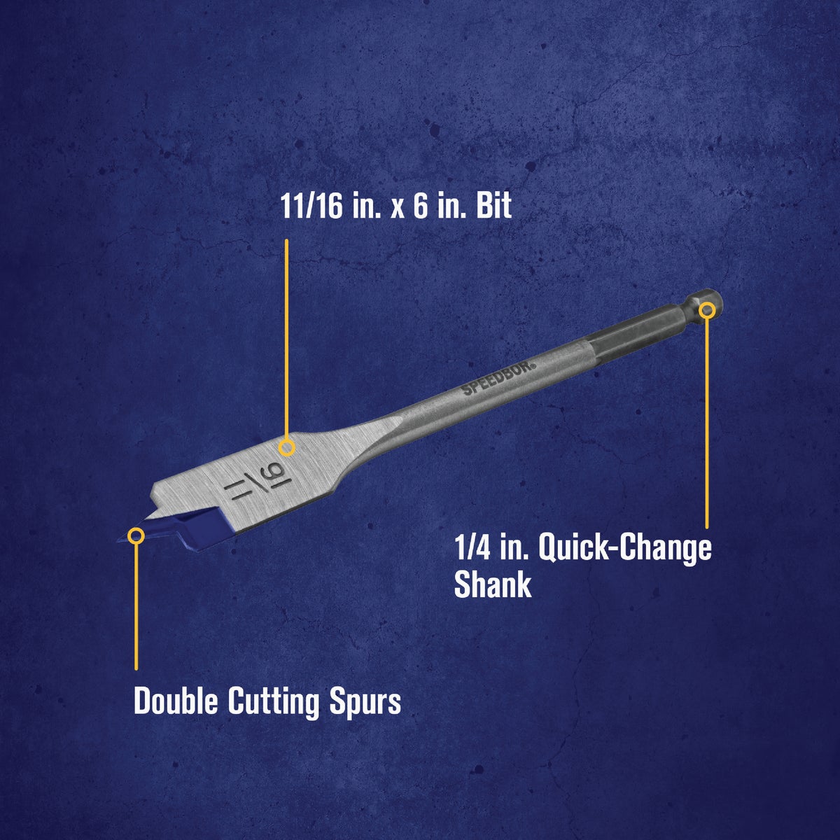 Irwin Speedbor 11/16 In. x 6 In. Spade Bit Image 2