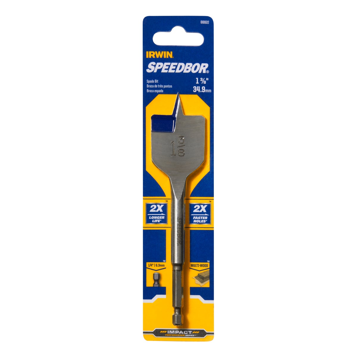 Irwin Speedbor 1-3/8 In. x 6 In. Spade Bit Image 2