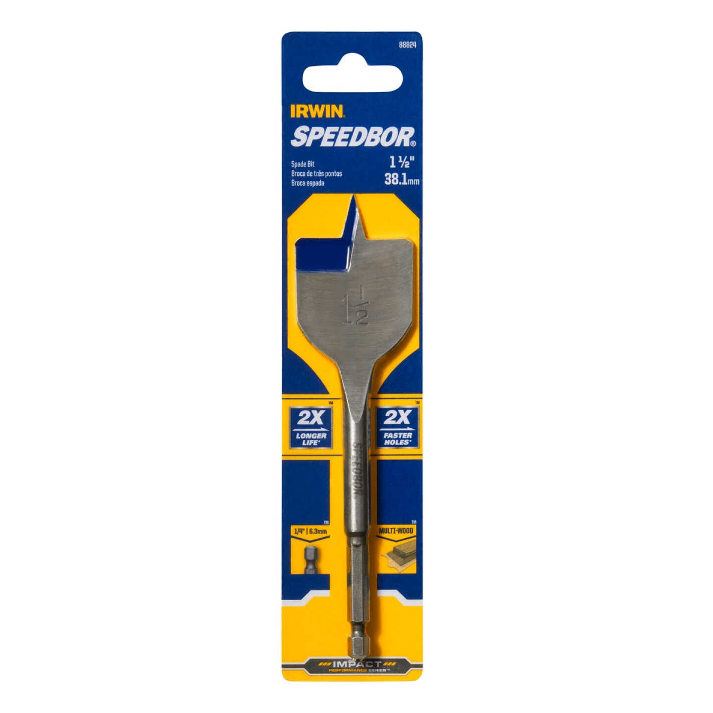 Irwin Speedbor 1-1/2 In. x 6 In. Spade Bit Image 2