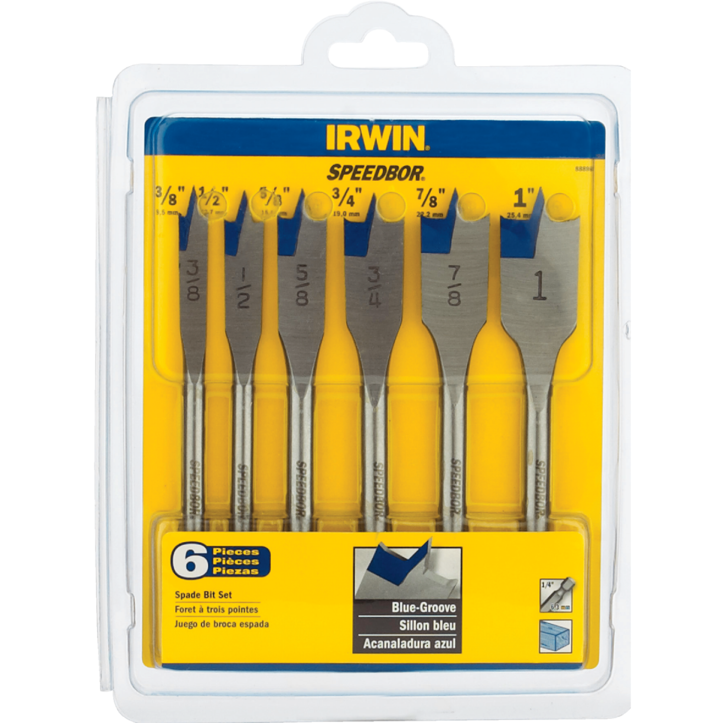 Irwin Speedbor 6-Piece Spade Bit Set Image 2