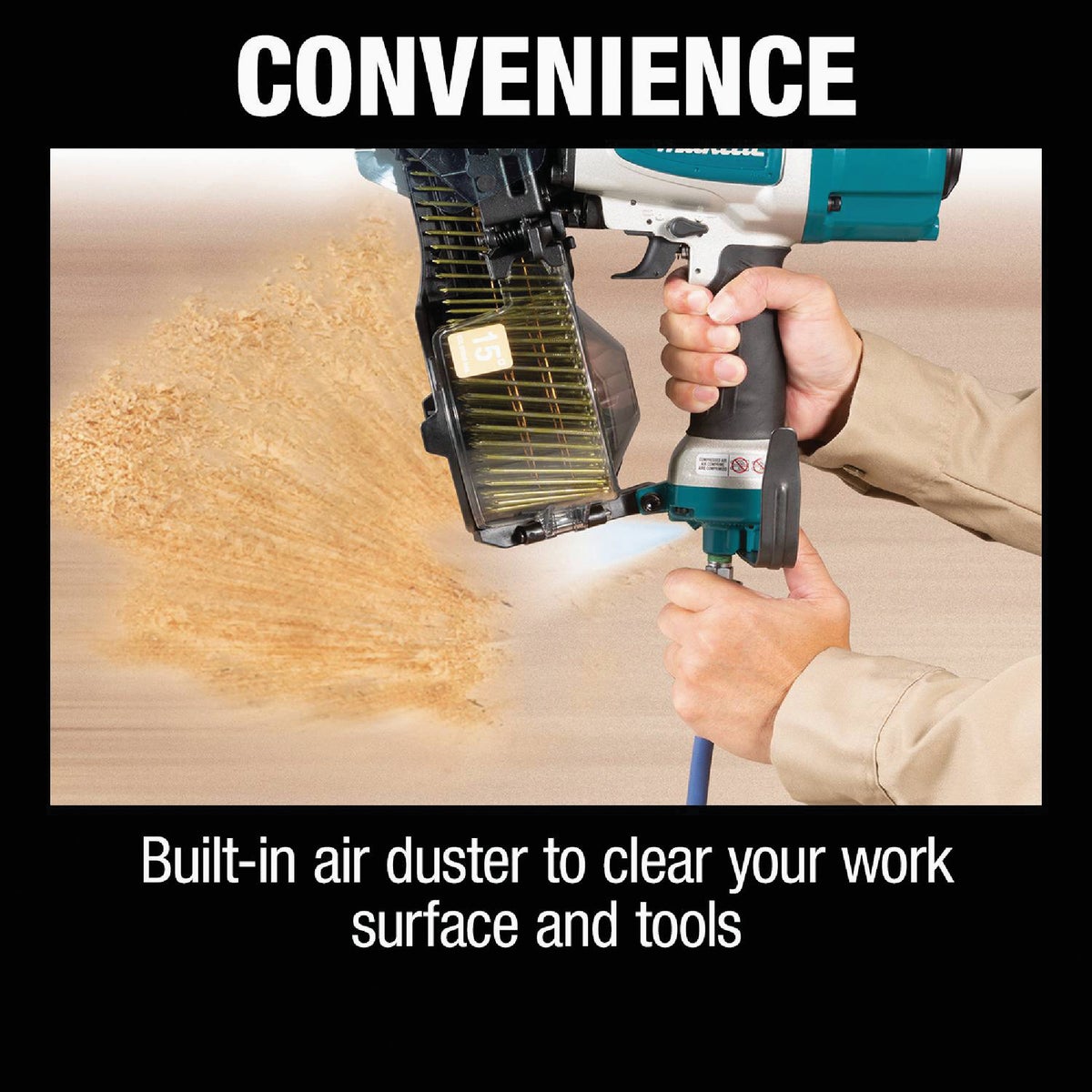 Makita 15 Degree 2-1/2 In. Coil Siding Nailer Image 4