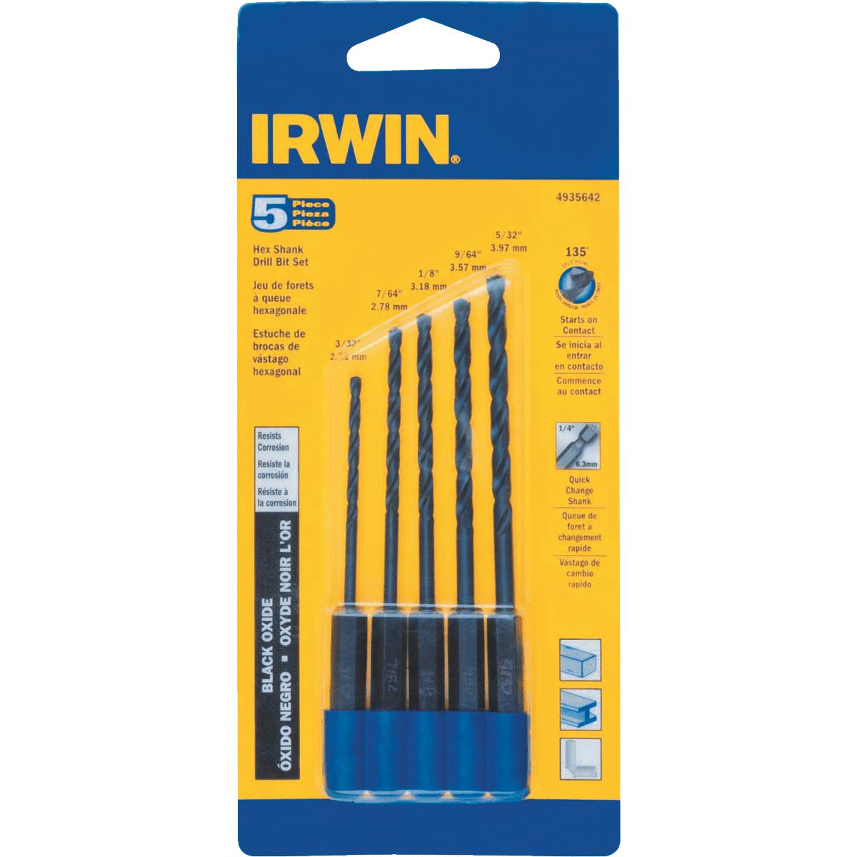 5PC HX SHNK BLK OX BIT