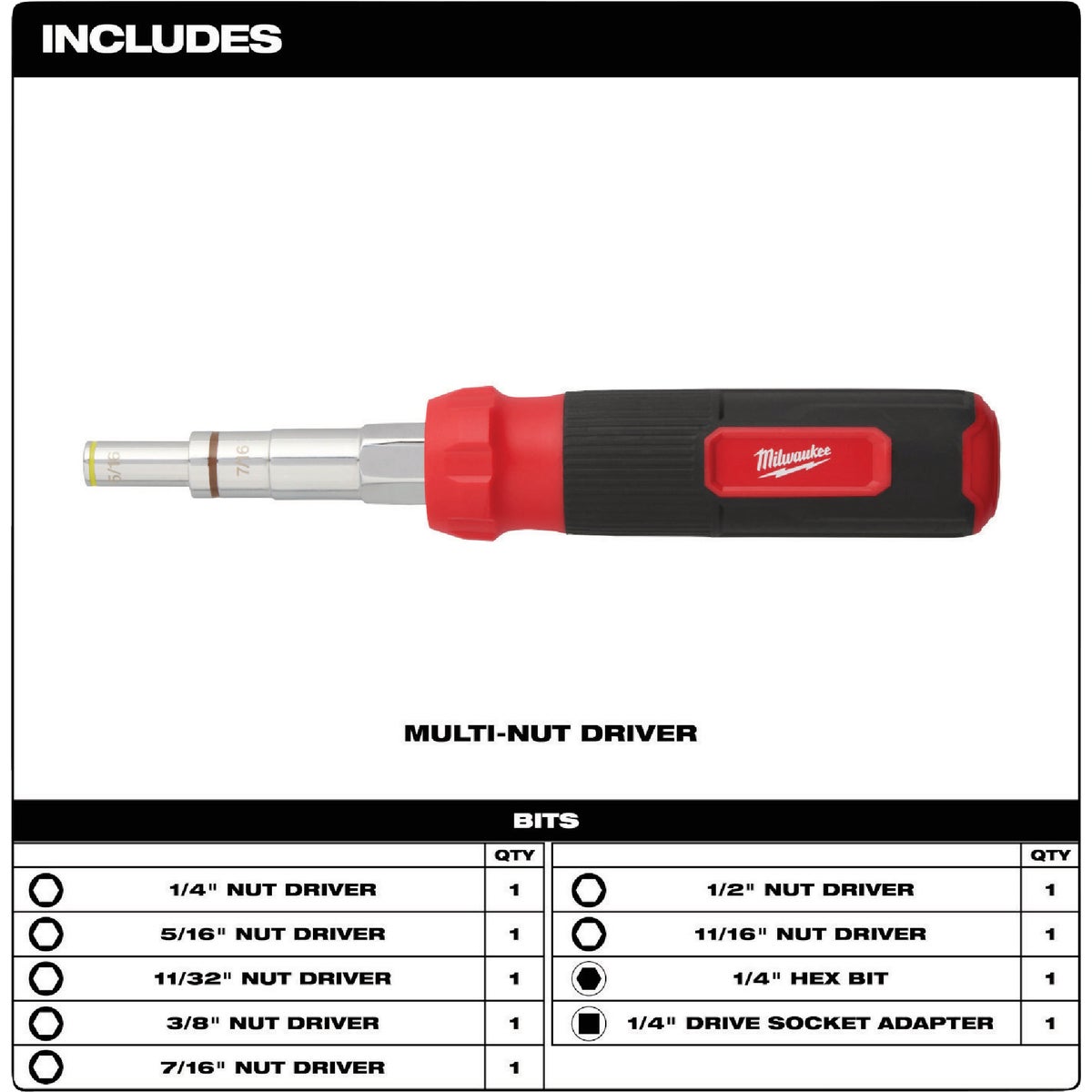 Milwaukee 9-In-1 Multi-Nut Driver Image 2
