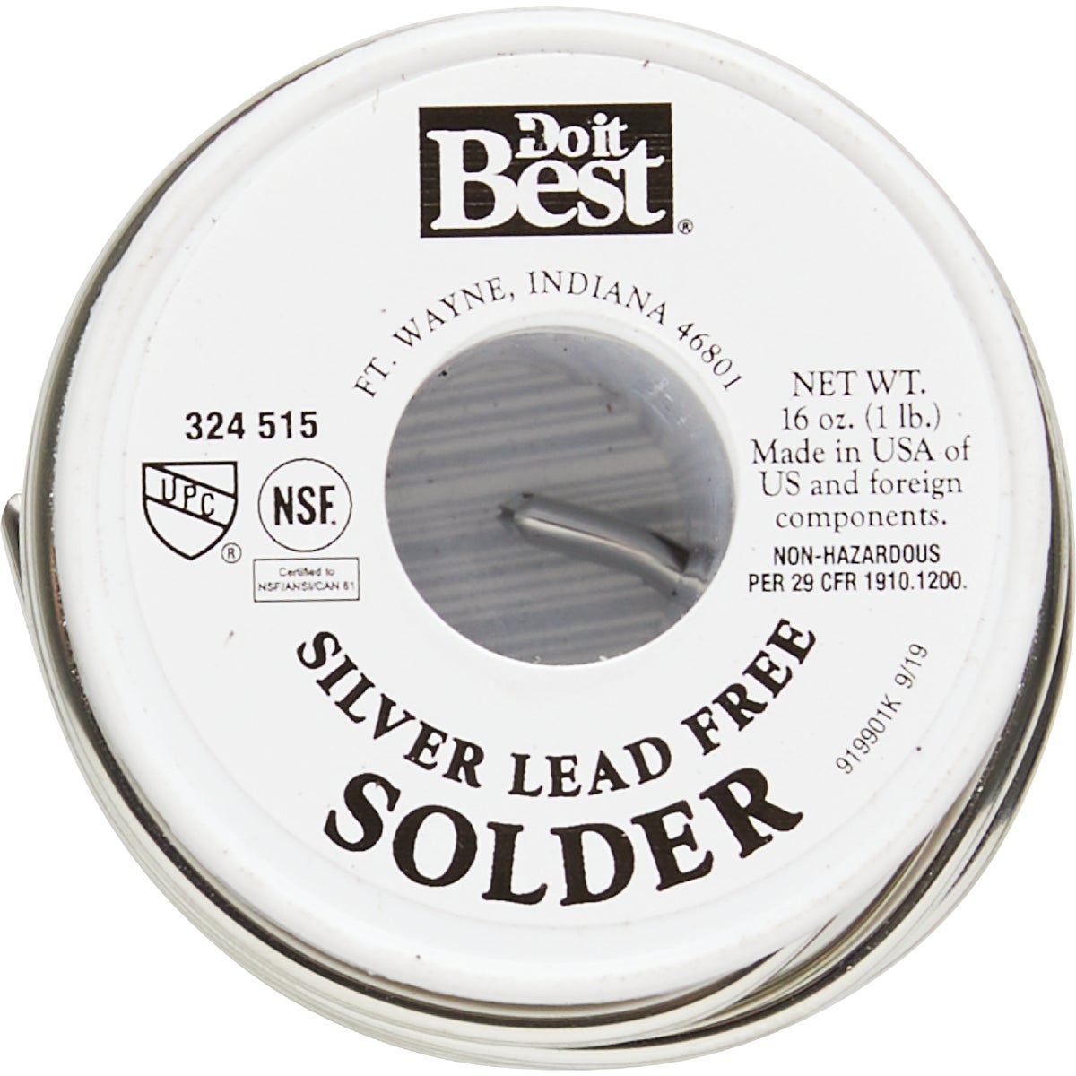 Do it Best 1 lb Solid 96% Tin, 4% Silver Solder Image 2