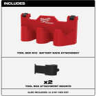 Milwaukee PACKOUT Tool Box M12 Battery Rack Attachment Image 2