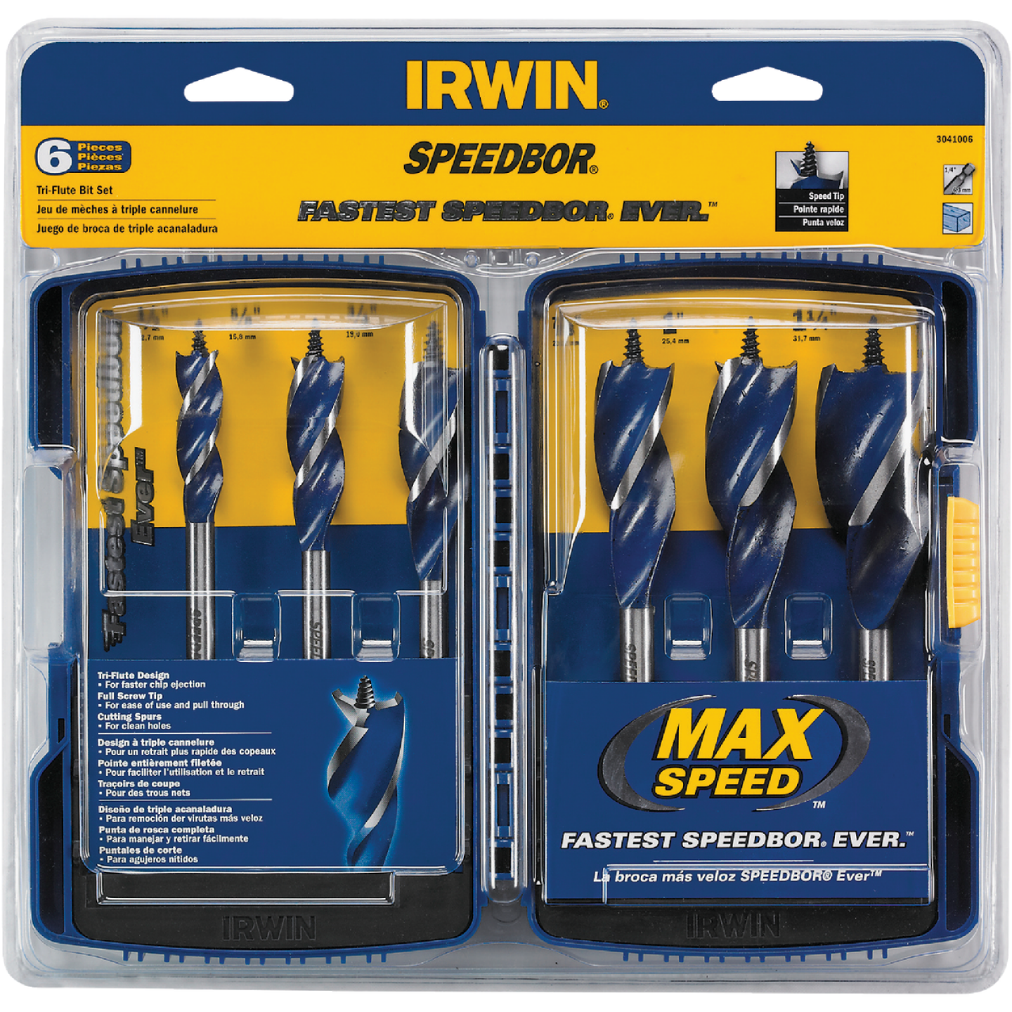 Irwin Speedbor MAX 6-Piece Auger Bit Set Image 2
