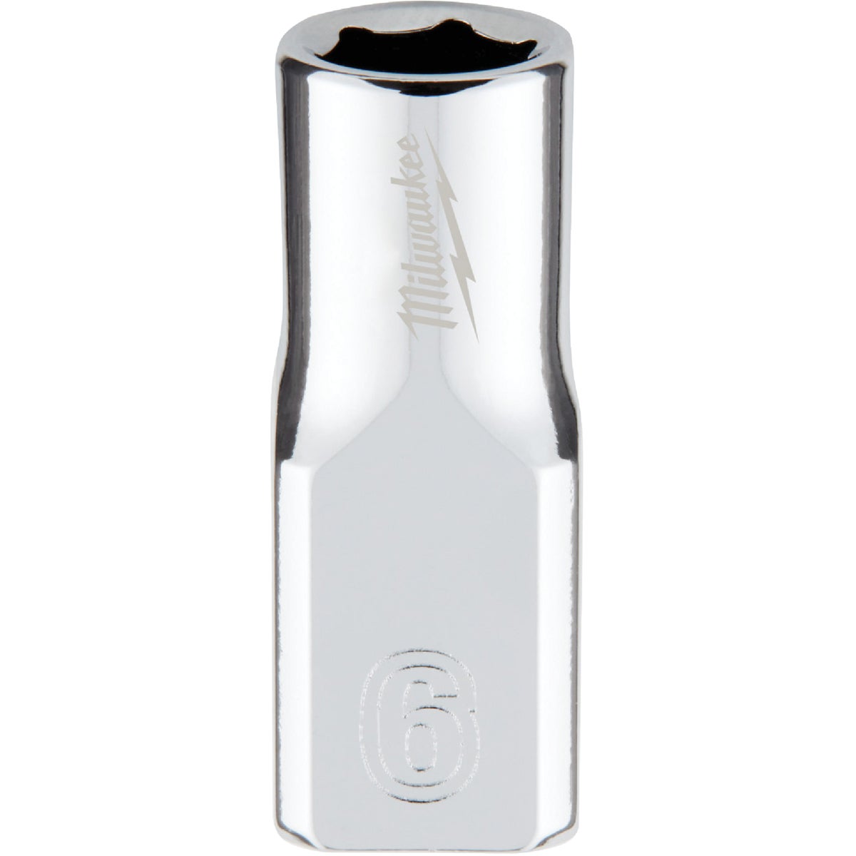 Milwaukee 1/4 In. Drive 6 mm 6-Point Shallow Metric Socket with FOUR FLAT Sides