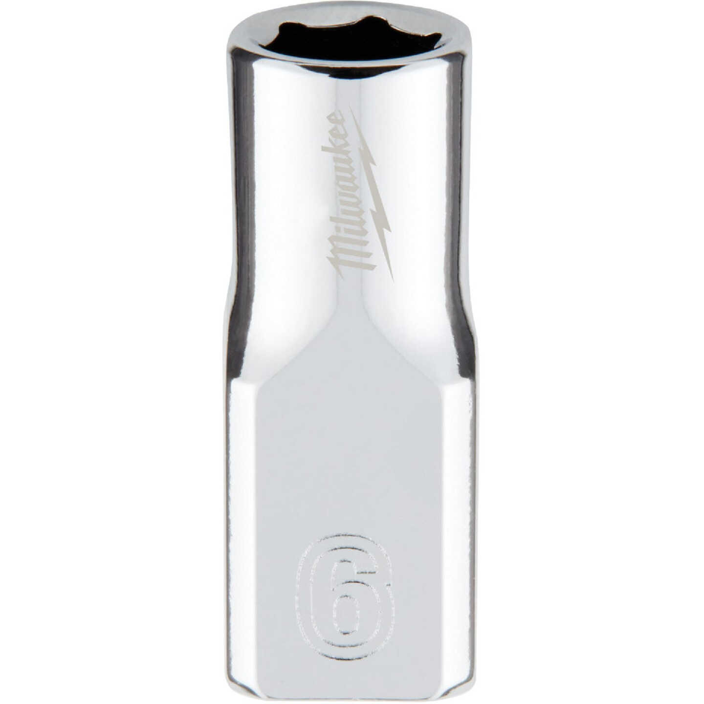 Milwaukee 1/4 In. Drive 6 mm 6-Point Shallow Metric Socket with FOUR FLAT Sides Image 1