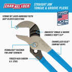 Channellock 9-1/2 In. Straight Jaw Groove Joint Pliers Image 3