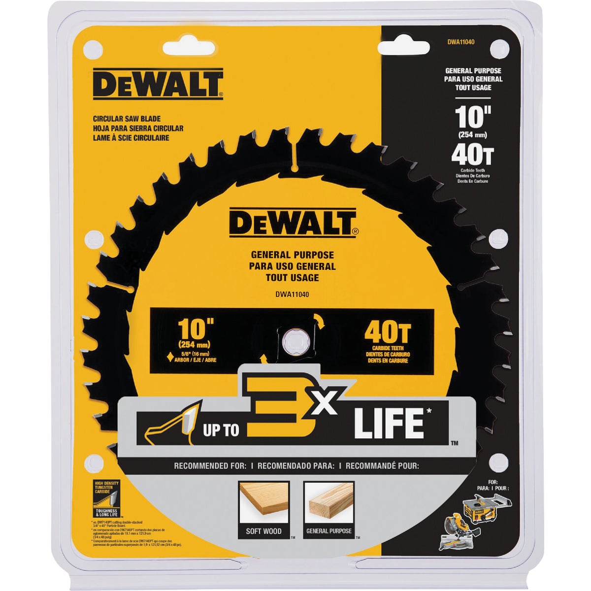 DEWALT 10 In. 40-Tooth General Purpose Circular Saw Blade Image 2